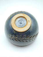 Load image into Gallery viewer, Hand Carved Blue Stoneware Bowl – One of a Kind Ceramic Bowl for Everyday Use | Bowl No. 4
