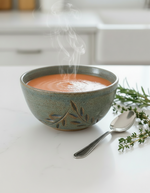 Load image into Gallery viewer, Hand Carved Blue Stoneware Bowl – One of a Kind Ceramic Bowl for Everyday Use | Bowl No. 2
