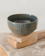 Load image into Gallery viewer, Hand Carved Blue Stoneware Bowl – One of a Kind Ceramic Bowl for Everyday Use | Bowl No. 7
