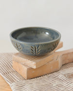 Load image into Gallery viewer, Hand Carved Blue Stoneware Bowl – One of a Kind Ceramic Bowl for Everyday Use | Bowl No. 9
