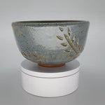 Load and play video in Gallery viewer, Hand Carved Blue Stoneware Bowl – One of a Kind Ceramic Bowl for Everyday Use | Bowl No. 3
