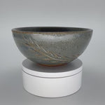 Load and play video in Gallery viewer, Hand Carved Blue Stoneware Bowl – One of a Kind Ceramic Bowl for Everyday Use | Bowl No. 8
