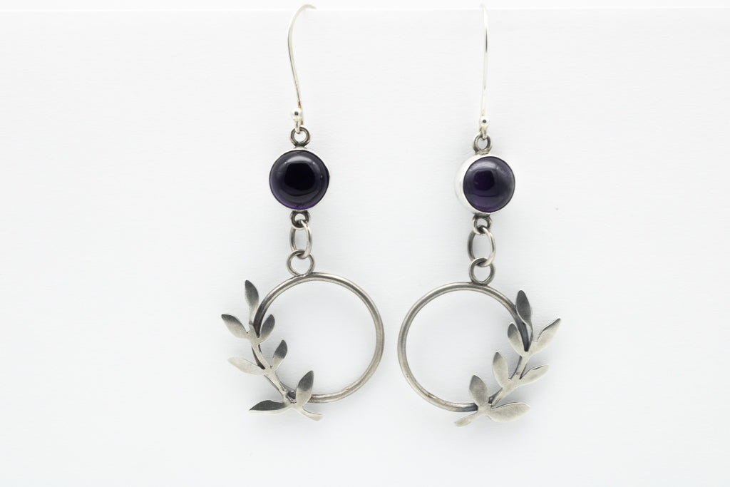 Hoja Amethyst Earrings