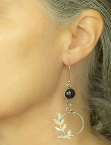 Hoja Amethyst Earrings