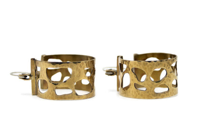 Gold Patterned Hoop Earrings