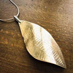 Golden Leaf Pendant