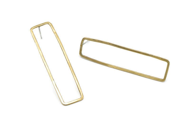 Gold Rectangle Earrings