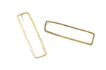 Load image into Gallery viewer, Gold Rectangle Earrings
