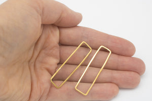 Gold Rectangle Earrings