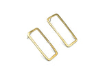 Load image into Gallery viewer, Gold Rectangle Earrings
