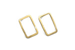 Load image into Gallery viewer, Gold Rectangle Earrings
