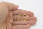 Load image into Gallery viewer, Gold Rectangle Earrings
