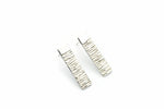 Load image into Gallery viewer, Silver Textured Rectangle Earrings
