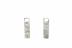 Load image into Gallery viewer, Silver Textured Rectangle Earrings
