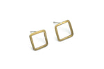 Load image into Gallery viewer, Gold Square Earrings
