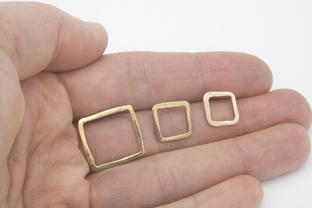 Gold Square Earrings