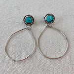 Load image into Gallery viewer, Mira | Sterling Silver Dangle Earrings with Turquoise - Silver Harvest Studio
